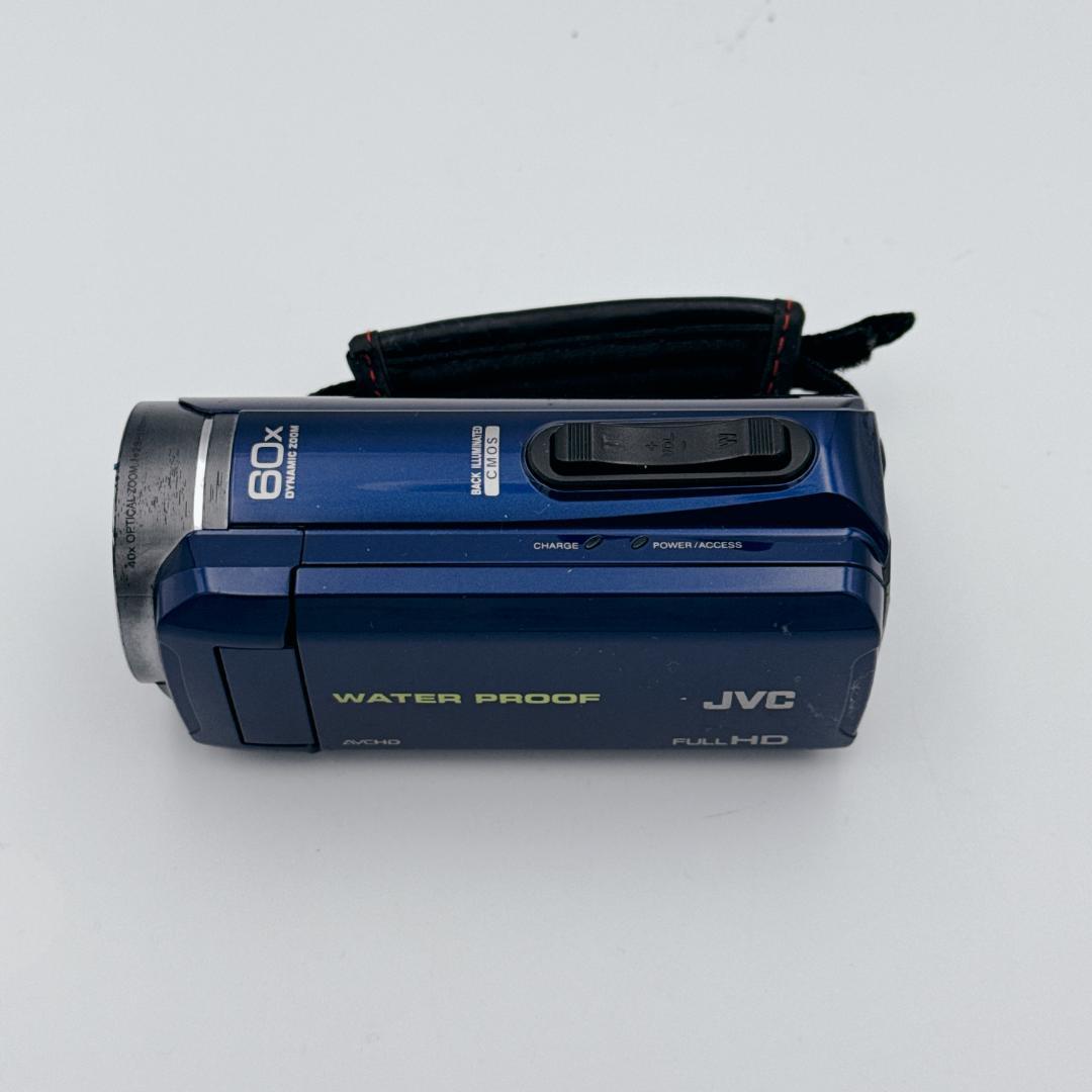【概ね美品】JVC Everio GZ-R70-A 防水 ビデオカメラ ブルー