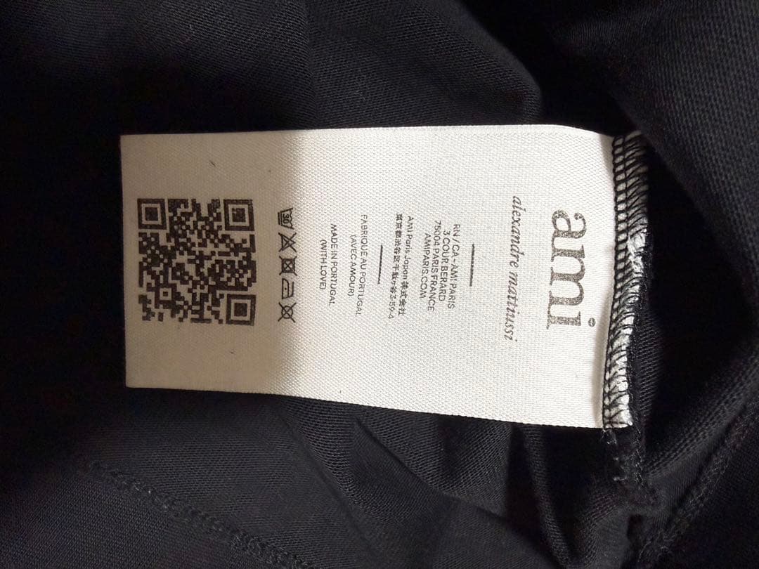 r*離様 AMI Paris グラフィック ロゴ ロング Tシャツ ブラック M