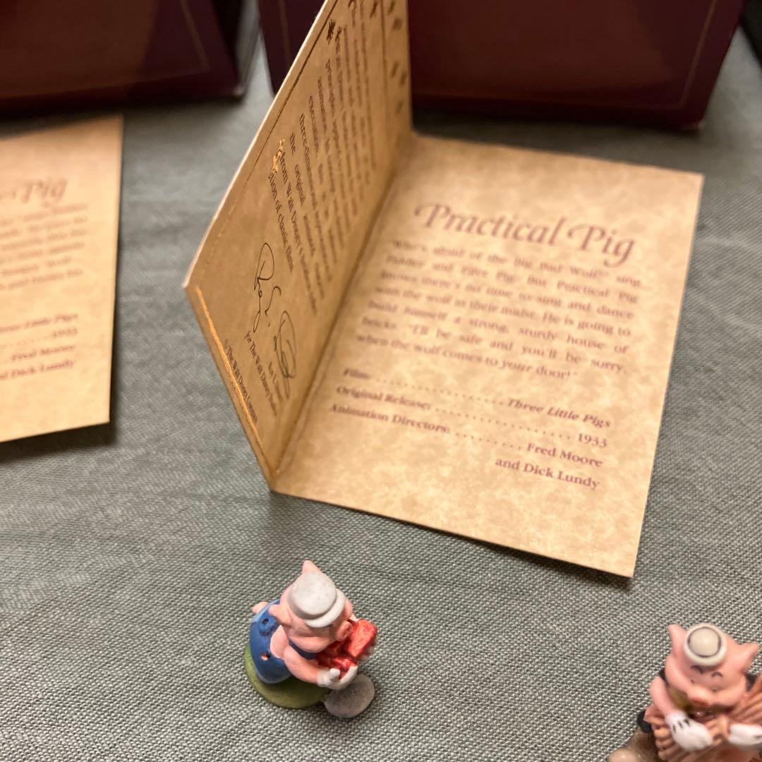 廃盤希少　3点　disney 三匹のこぶた　wdcc ディズニー　フィギュア