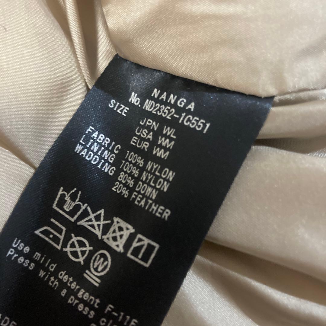 ナンガ　ノーカラー　ダウンジャケット　Lサイズ