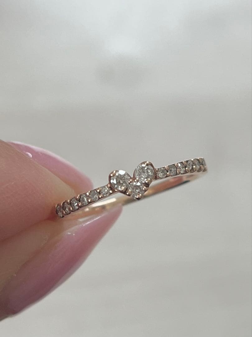 P10PGダイヤモンドハートリング