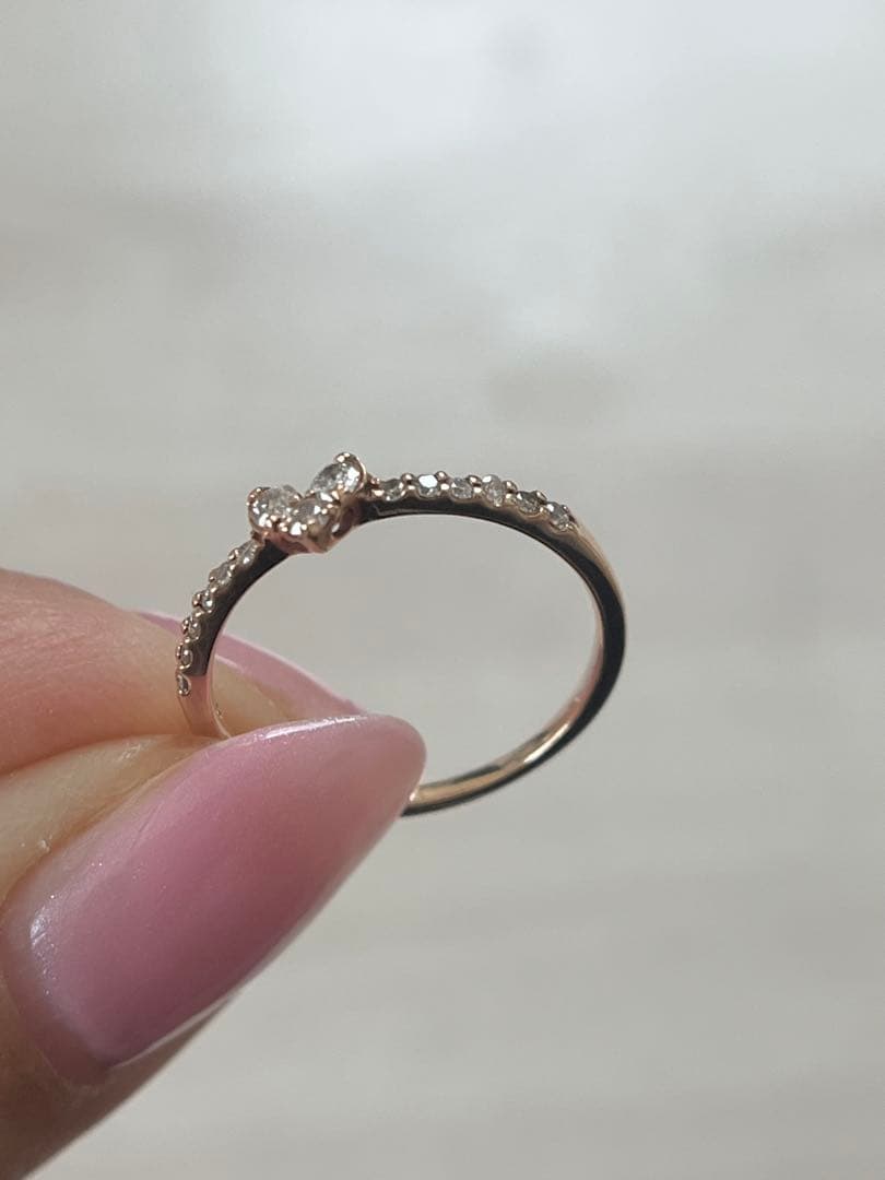 P10PGダイヤモンドハートリング