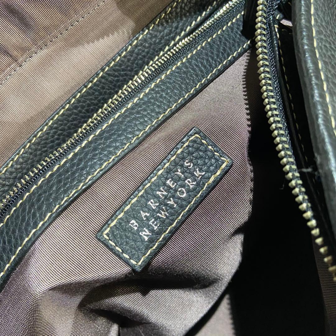BARNEYS NEWYORK 本革 オールレザー シボ革 トートバッグ A4