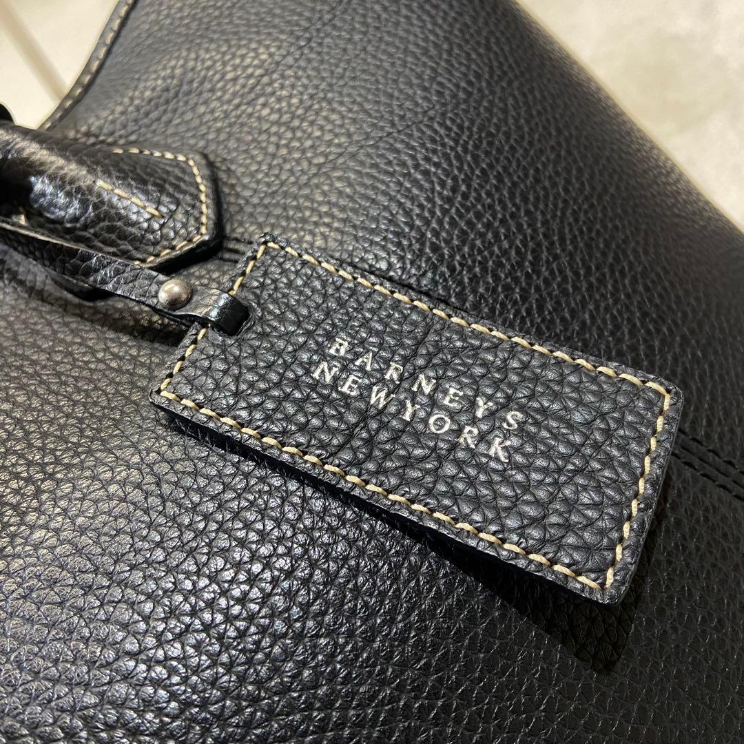 BARNEYS NEWYORK 本革 オールレザー シボ革 トートバッグ A4