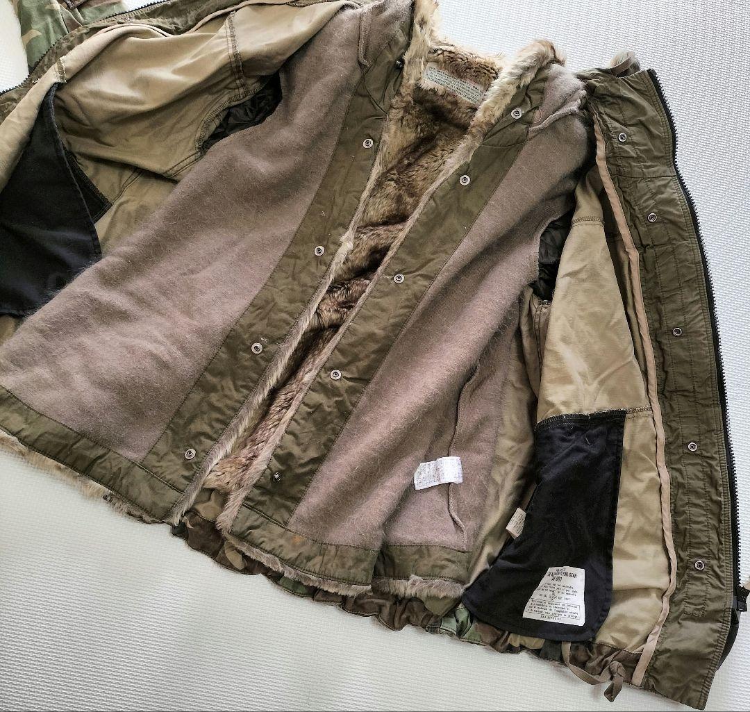 RNA アールエヌエー　カモフラBigコート　迷彩　ウッドランドカモフラ柄