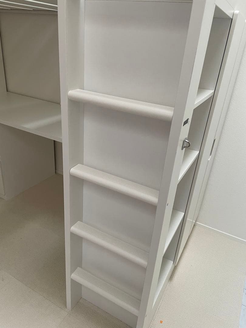 引き取り限定　IKEA ロフトベッド　stuva 机　引き出し付き　白　ホワイト