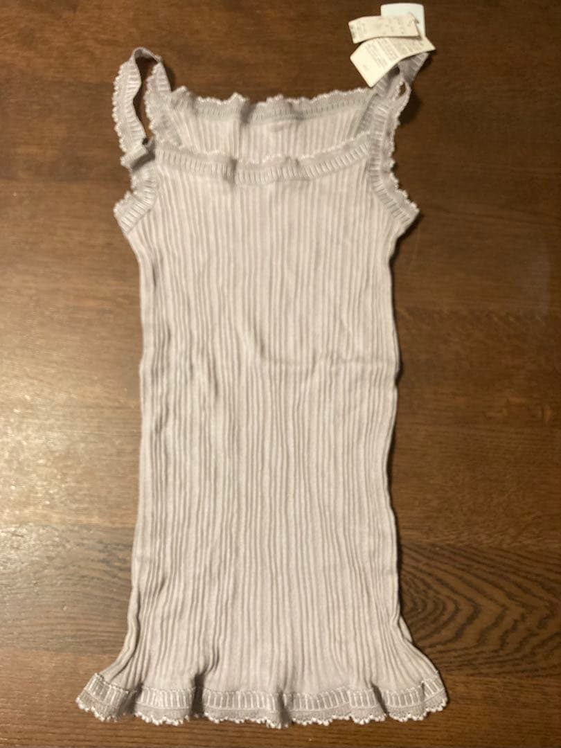 KID BLUEグレー、ブラ・ショーツ3枚、リブキャミソールセット