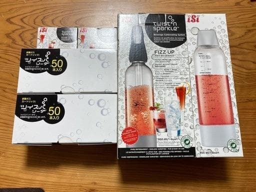 ツイスパソーダ スターターキット＋スペアボトル＋126個カートリッジ付き