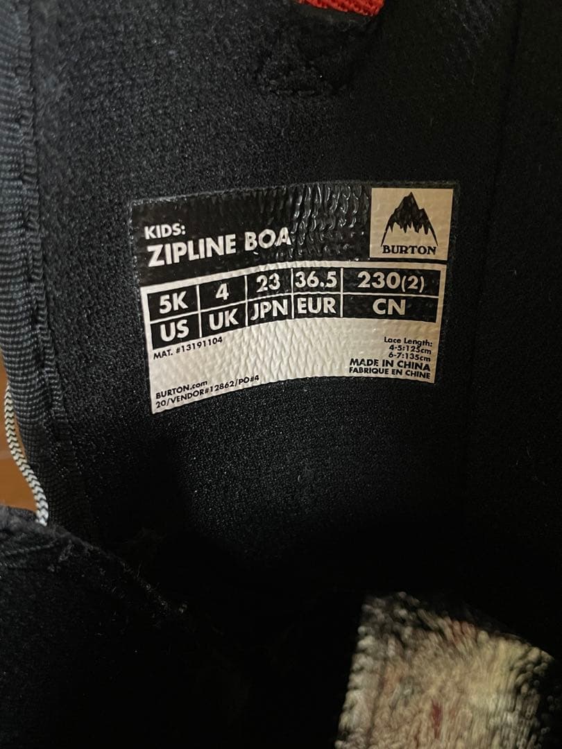 BURTON ZIPLINE BOA ジップライン スノーボードブーツ 23cm