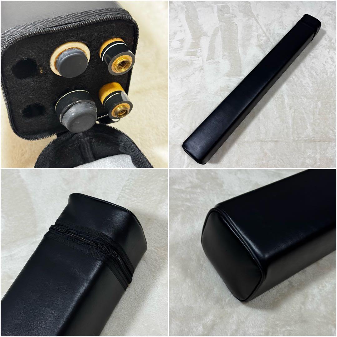 ビリヤード キュー 2本 セット ケース付き DC ブラック