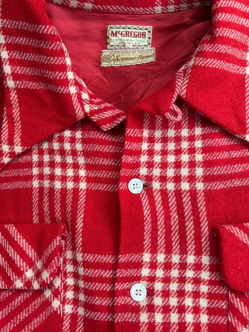 50s McGREGOR マクレガー ボードシャツ　BOX型ネルシャツ USA製