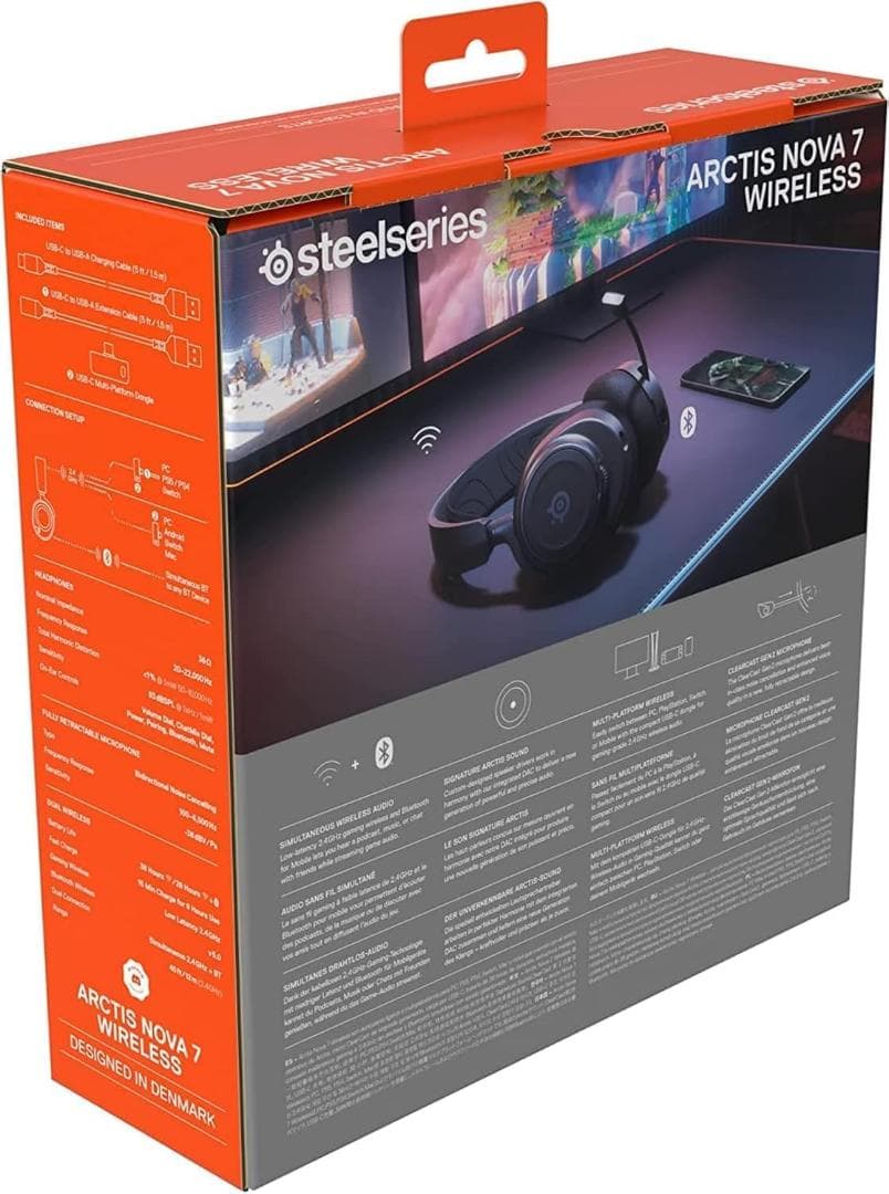 SteelSeries Arctis Nova 7 ゲーミングヘッドセット 黒