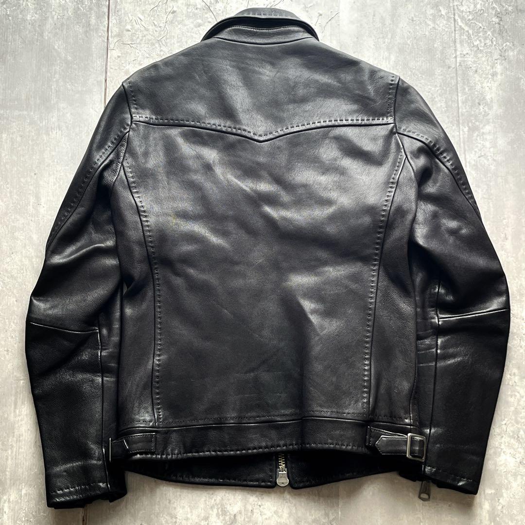 希少襟広　ジャックローズ　山羊革　レザー　ライダースジャケット　本革　2サイズ