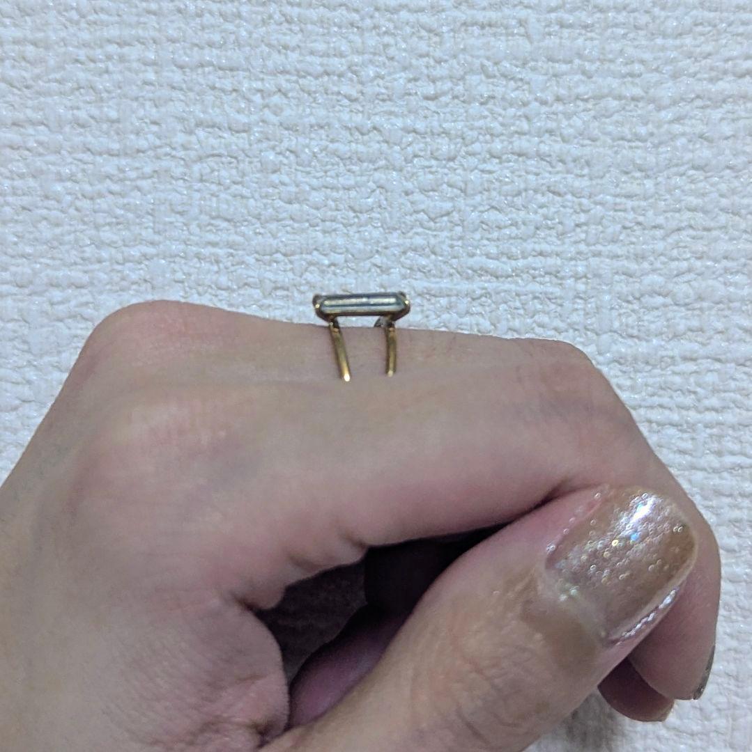 ツツミ　10k ブルートパーズ　二重リング　10号