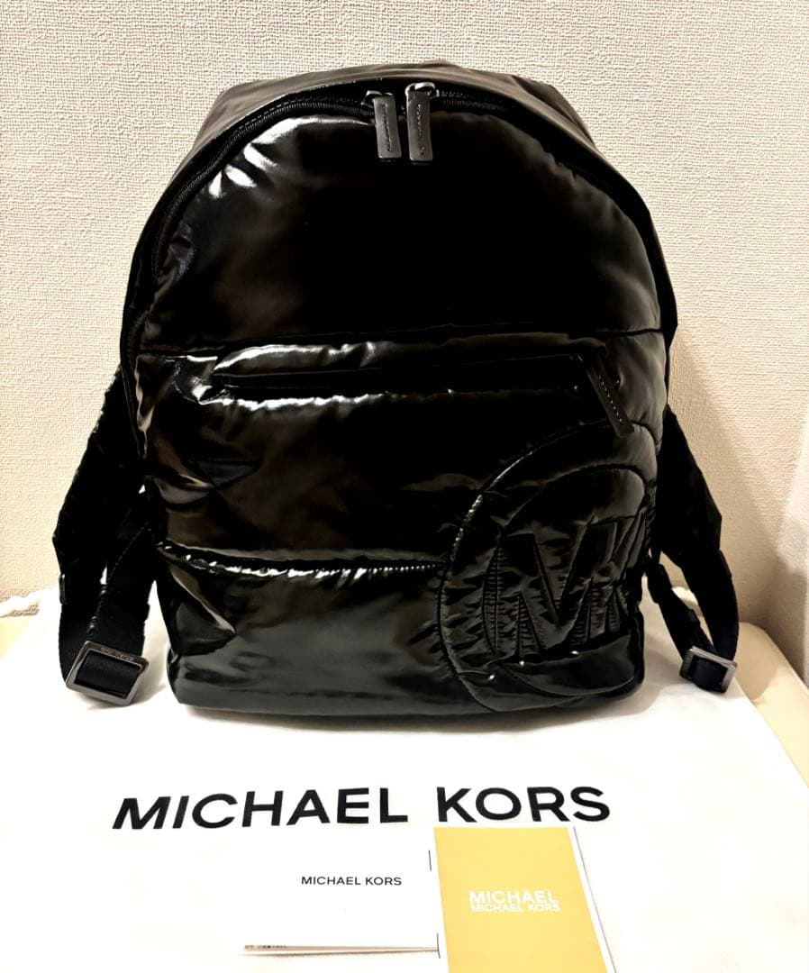 MICHAEL KORS マイケルコース リュック 黒 内綿入り 光沢感 保証書