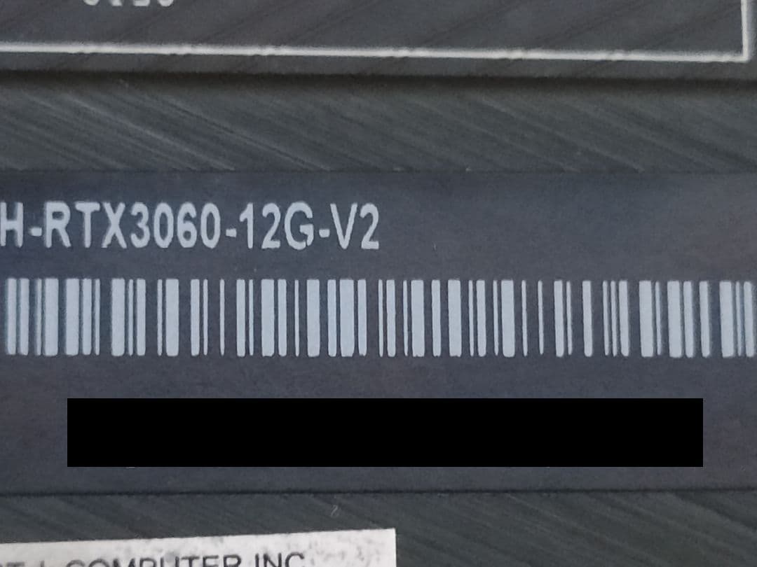 T*o様 ASUS GeForce RTX3060 12GB PH V2