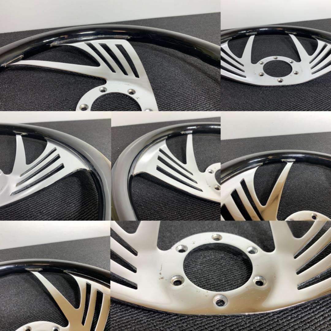 希少 ビレットステアリング ウッド×ブラック 35φ MOMOピッチ 当時物