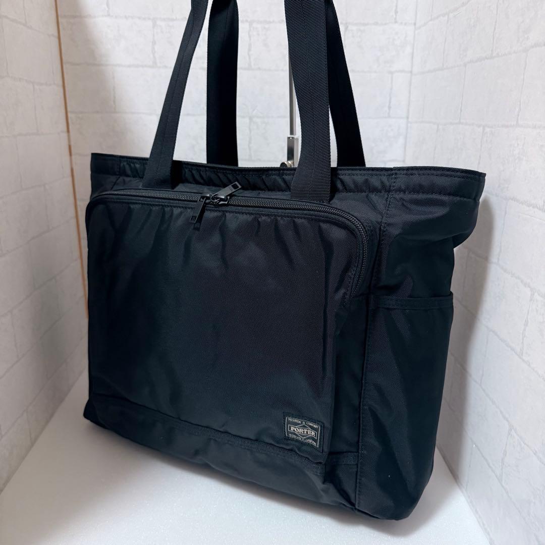 新品同様 新型 完売品 ポーター フラッシュ トートバッグ ブラック