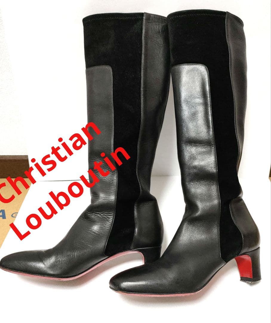 美品❢Christian Louboutin ロングブーツ　革　レザー　ヒール
