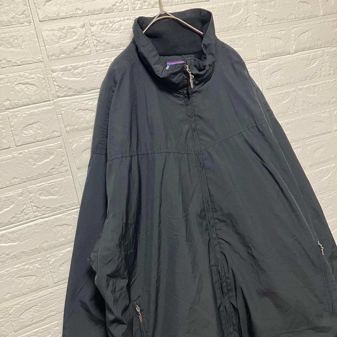 ●F970【US輸入】 シェルドシンチラジャケット ブラック系メンズ【XXL】