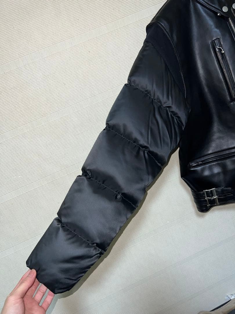 UNDERCOVER 黒 レザー ダウンジャケット