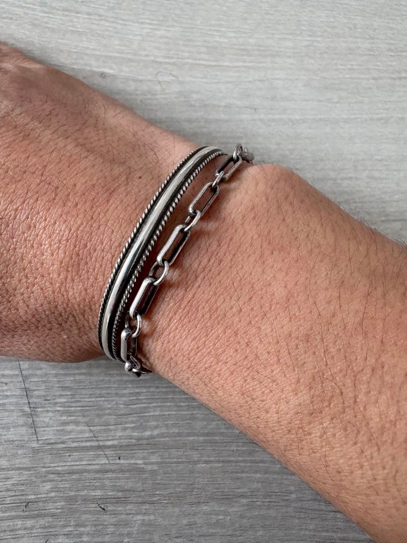 ナバホ族 ブレス カスタムチェーンブレス セット！