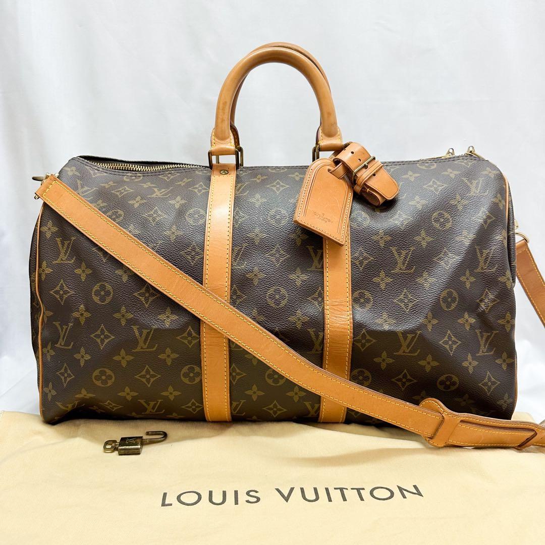 良品 ルイヴィトンキーポル45ショルダーボストンバッグ モノグラム M41418