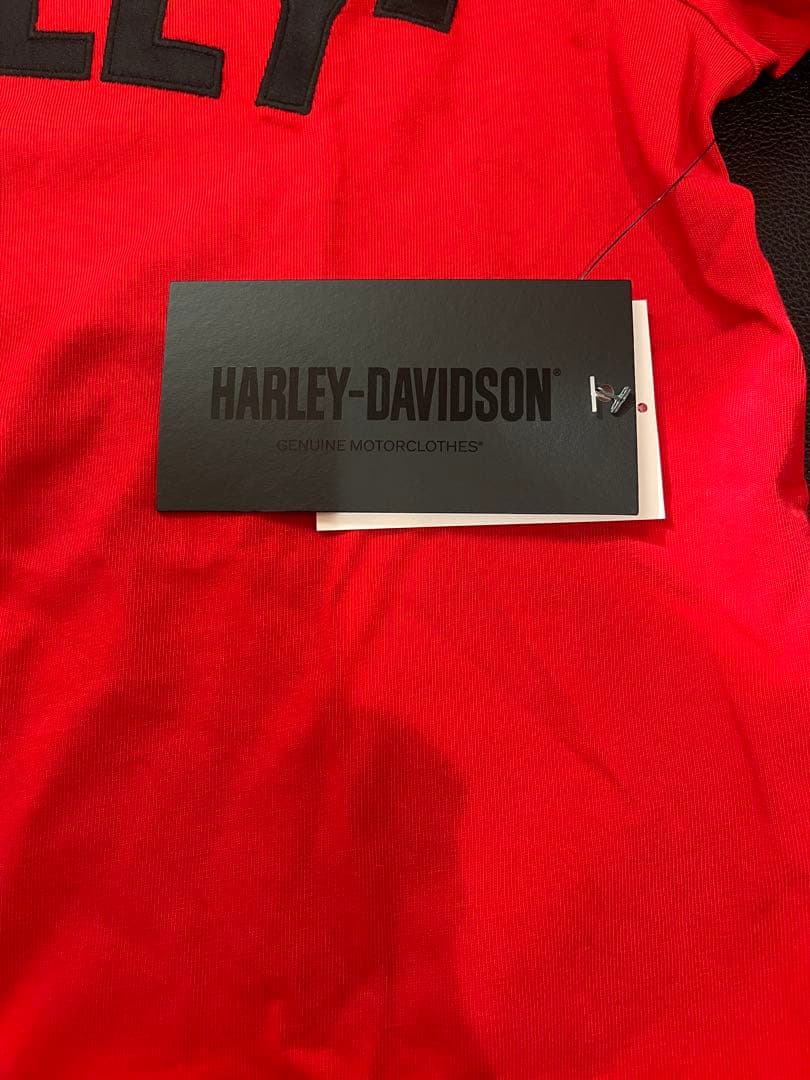 新品未使用Harley-Davidson レッド ベースボールシャツサイズM