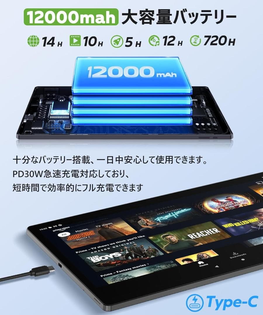 MESWAOタブレット 15.6インチ 12GB+128GB+1TB拡張 G99