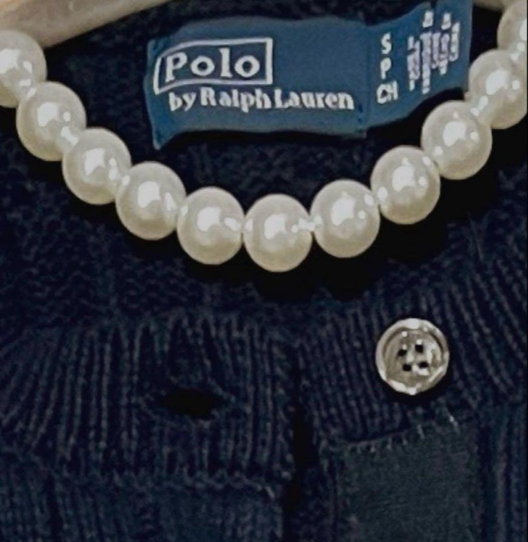 セールPOLOポロラルフローレンケーブル カーディガンニットセーターネイビー