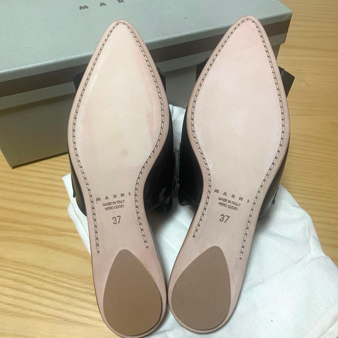 MARNI◇マルニ◇フリンジレザー　フラット　ミュール