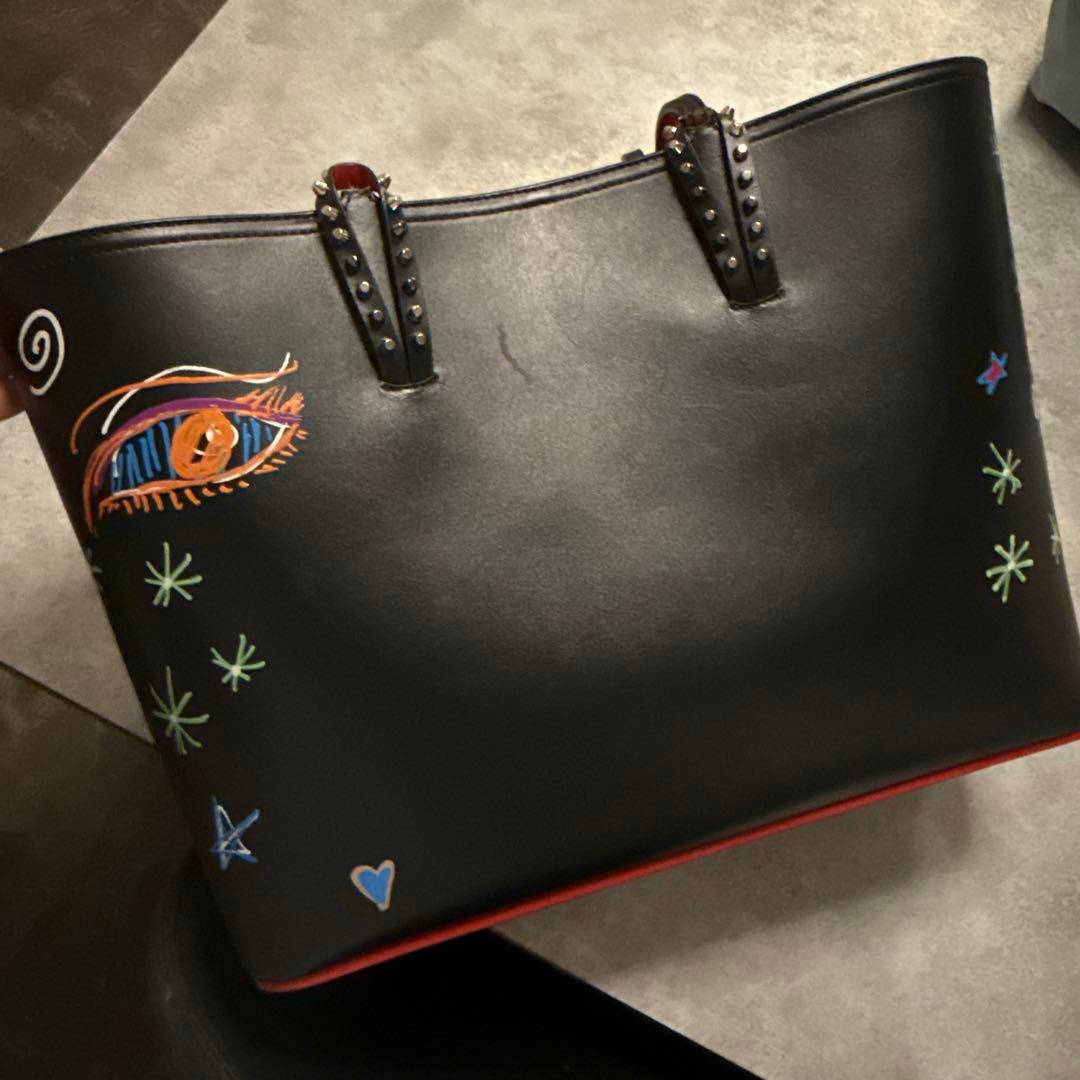 Christian Louboutinトートバッグ アートプリント　持ち手ちぎれ