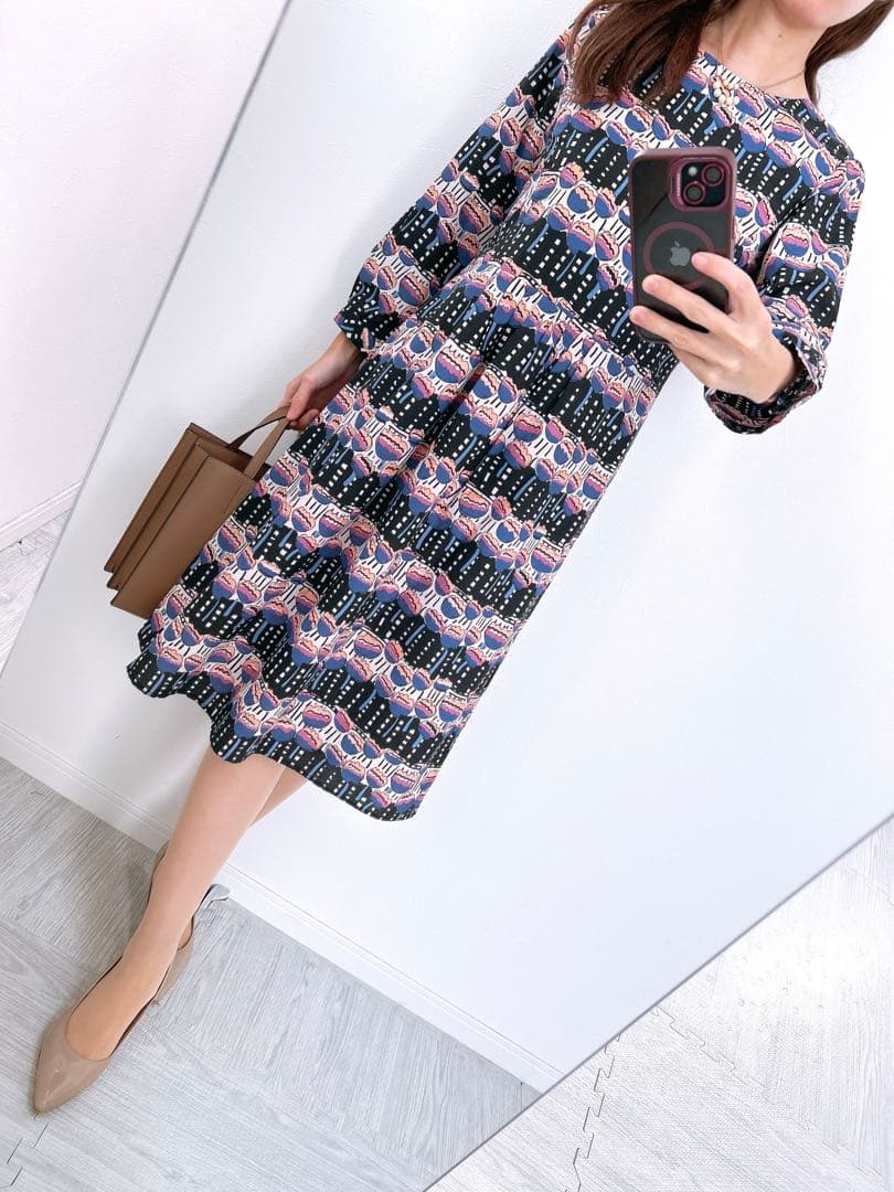 【bluebell ✨】❤️ローラアシュレイ✨サイズ2✨シルク混ワンピース