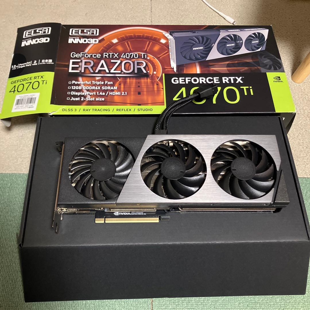 ELSA GeForce RTX4070ti ERAZOR 12GB 中古品