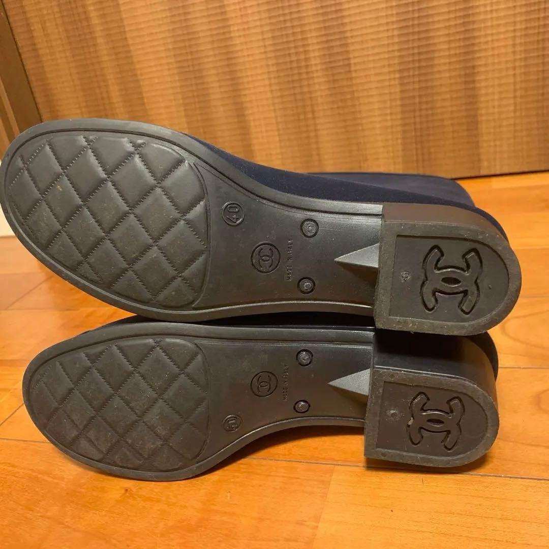 CHANEL ネイビー レインブーツ　サイズ40