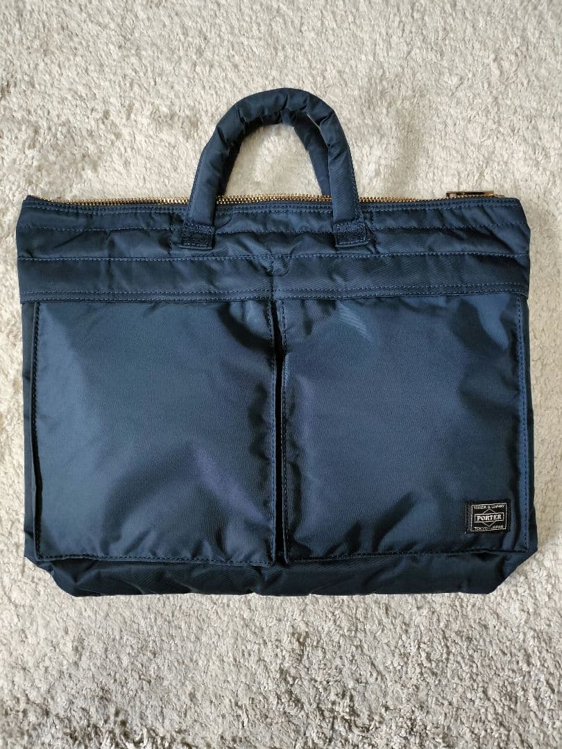 未使用 ポーター タンカー ネイビー ブリーフケース ショルダーバック