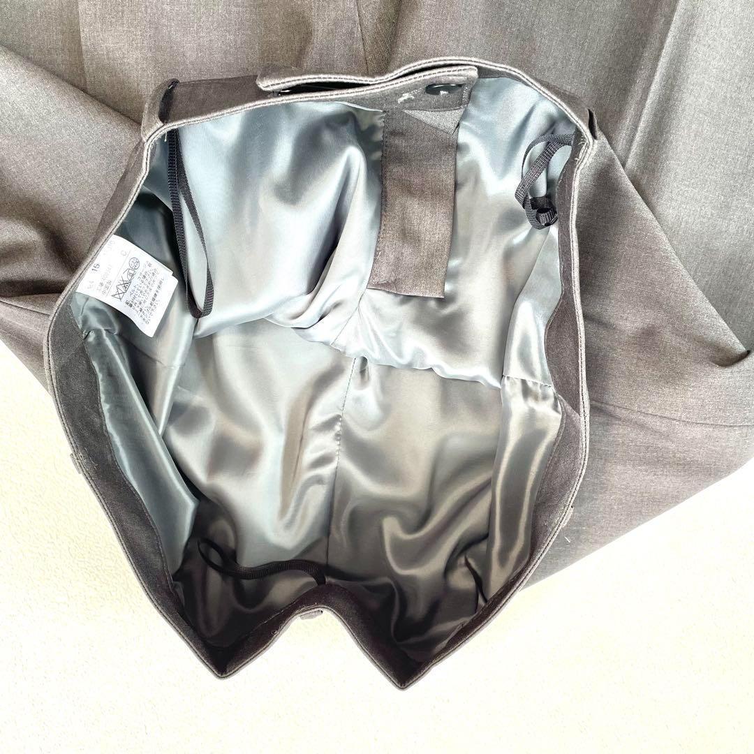 【極美品・未使用級】リファンネ パンツ セットアップ スーツ 15号 グレー