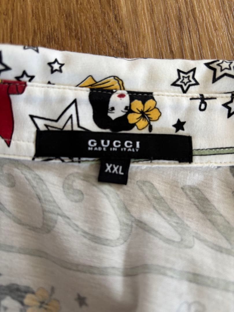 K*様 GUCCI グッチ 総柄シャツ ビーチ柄 マーメイド 半袖 イタリア製