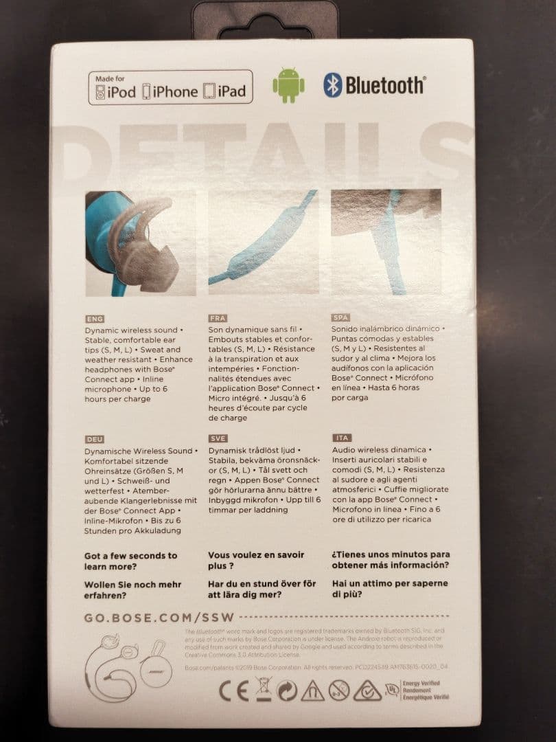 [新品未使用]　Bose SoundSport ワイヤレスイヤホン