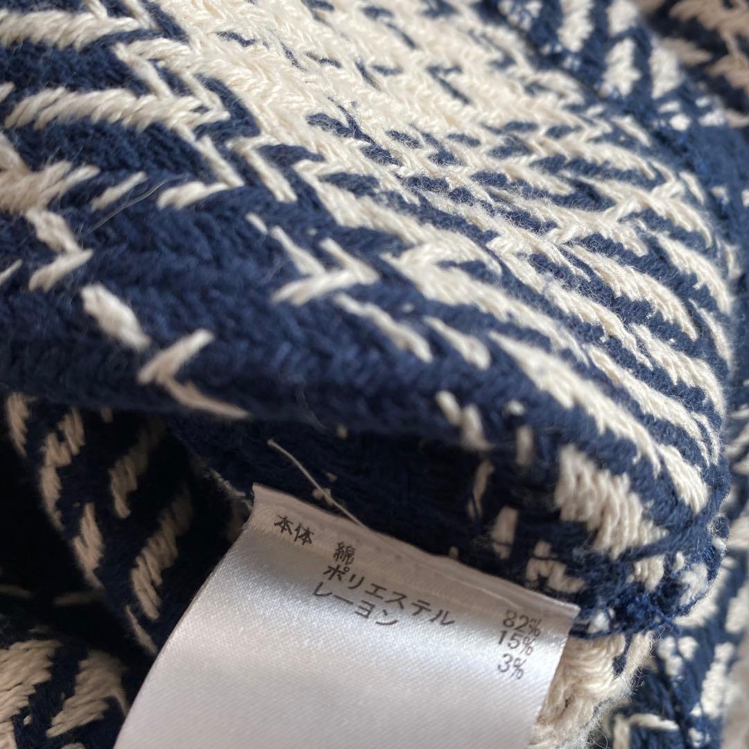 ワックスロンドン　wax london オーバーシャツ　ネイビー　ホワイト