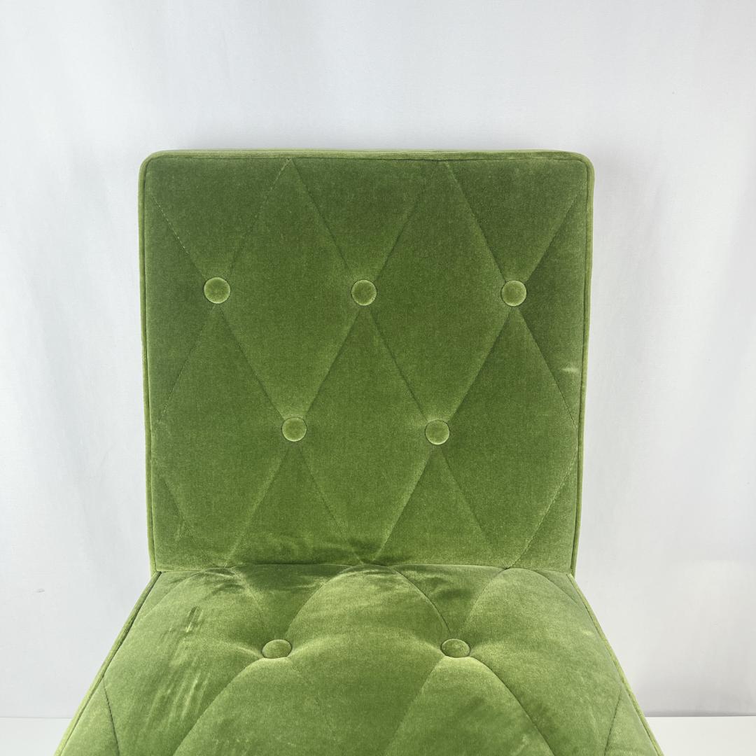 美品☘️　カリモク60 カフェチェア モケットグリーン