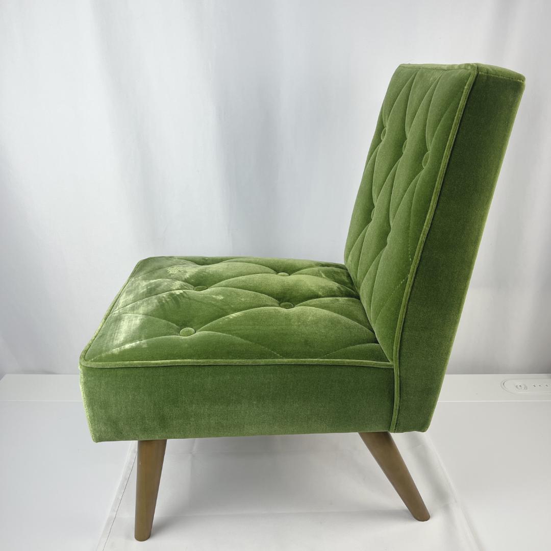 美品☘️　カリモク60 カフェチェア モケットグリーン