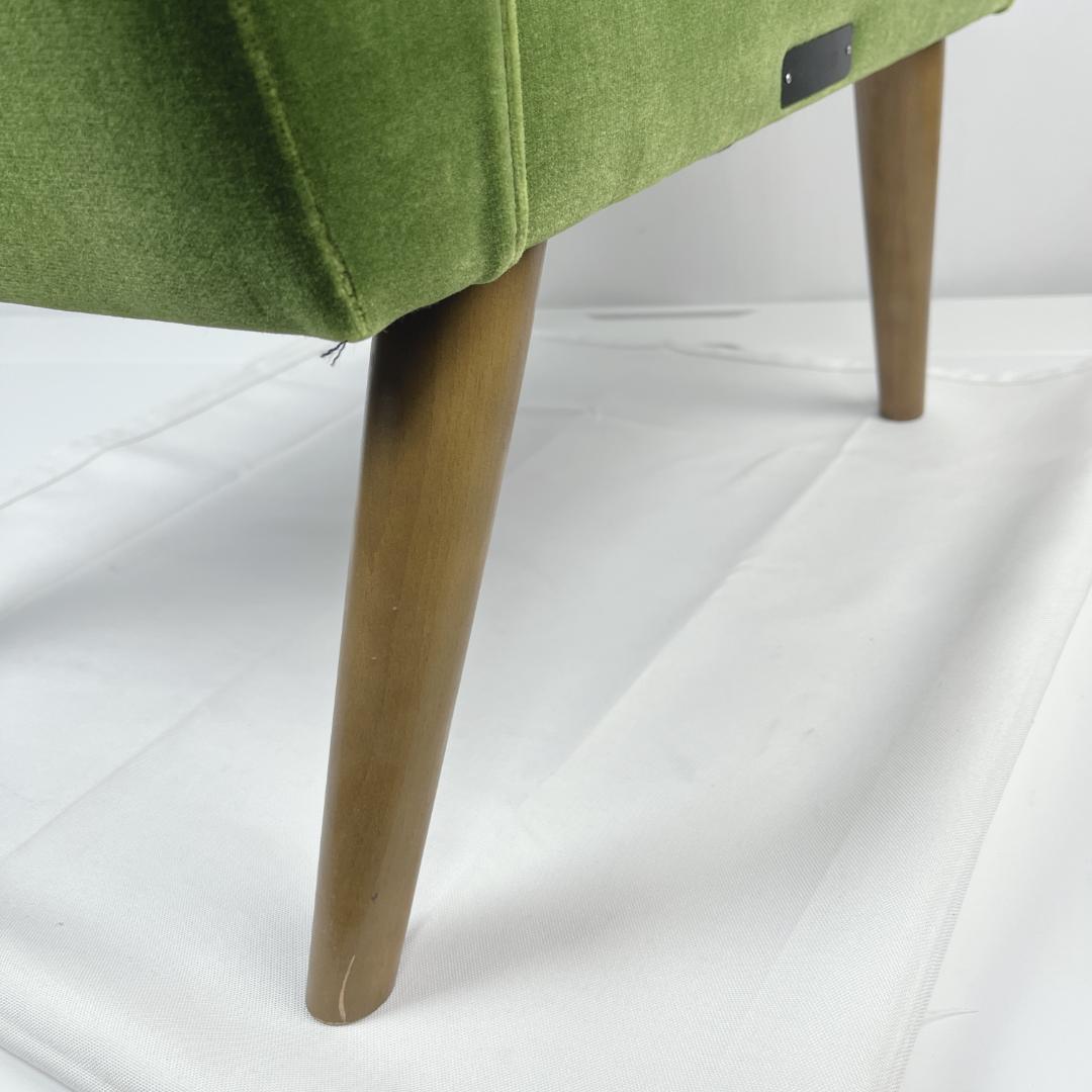 美品☘️　カリモク60 カフェチェア モケットグリーン