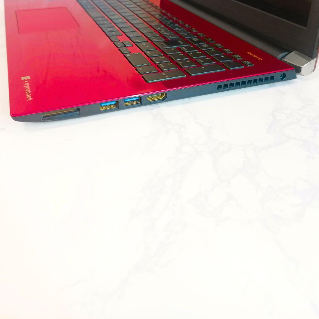 美品レッド❣️すぐ使える薄型ノートパソコン✨️初心者OK✨️サクサク快適SSD