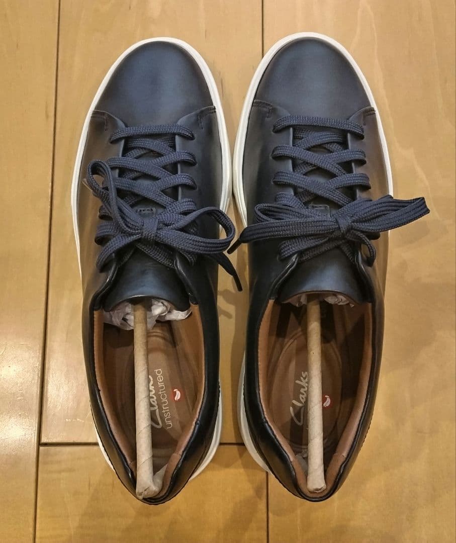 Clarks アンコスタレース (ネイビーレザー)