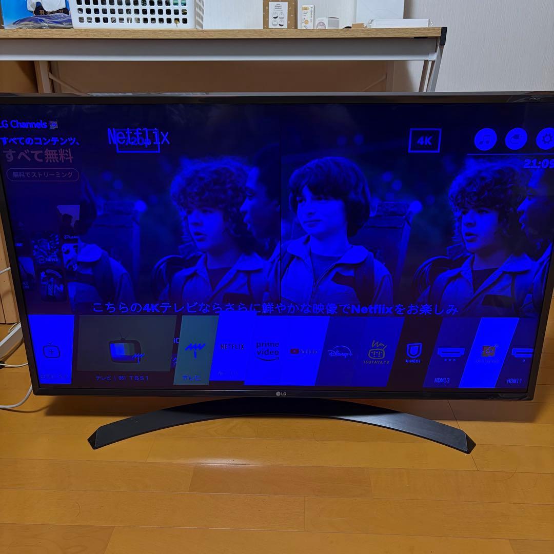 ジャンク LG 43型4K液晶テレビ43UJ630A 送料込み