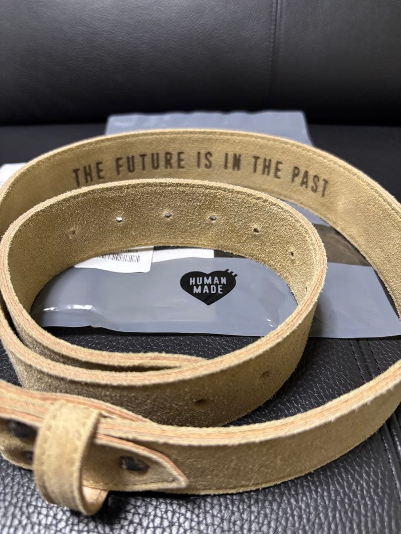 HUMAN MADE ベージュスエードベルト L