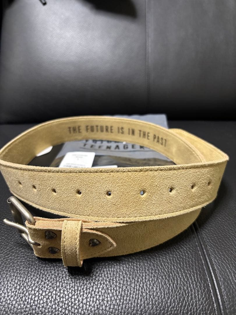 HUMAN MADE ベージュスエードベルト L