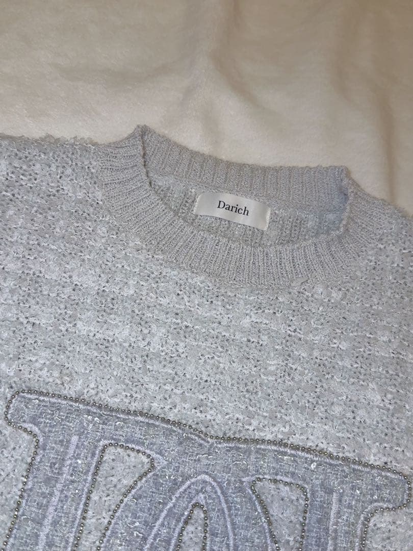 Darich DDロゴツイードニットプルオーバー SAX サックス