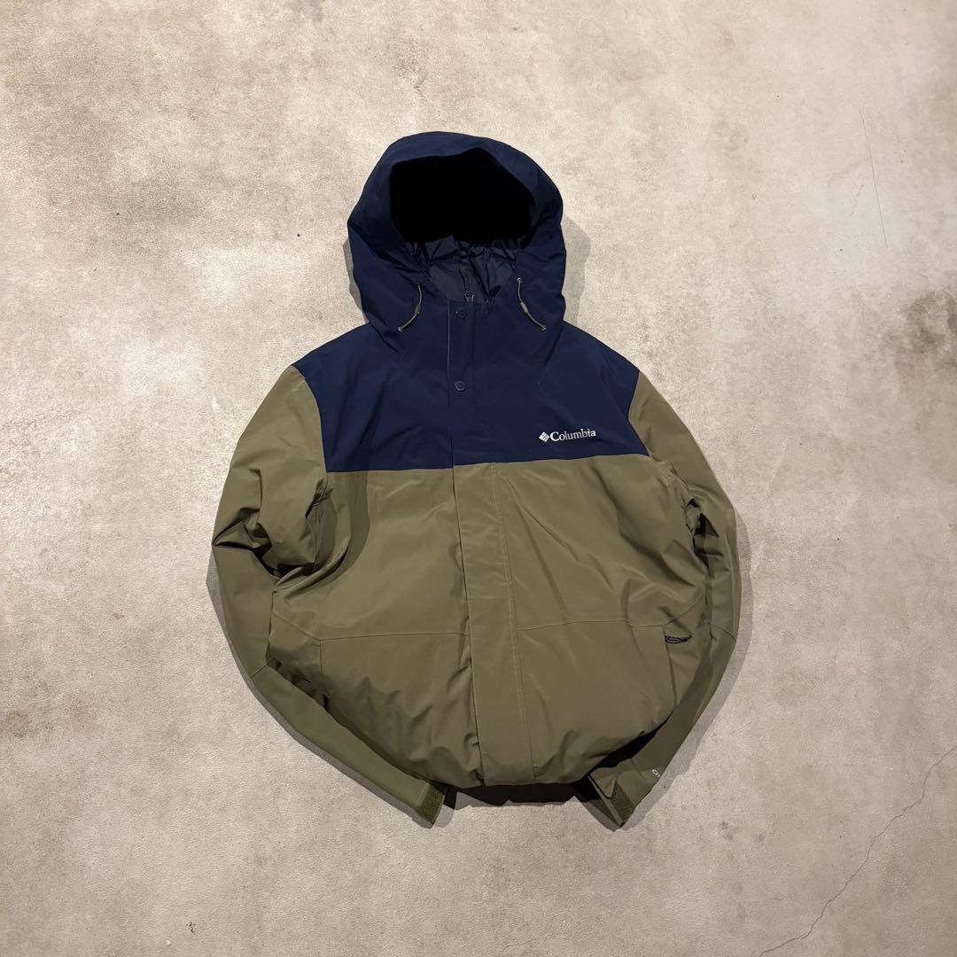 【大人気❗️】極暖！肉厚！columbia 　ダウン　オリーブ　ネイビー　M